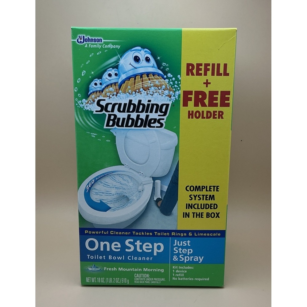 Scrubbing Bubbles-One Step Toilet Cleaner Starter Kit, Refill & FREE Holder
